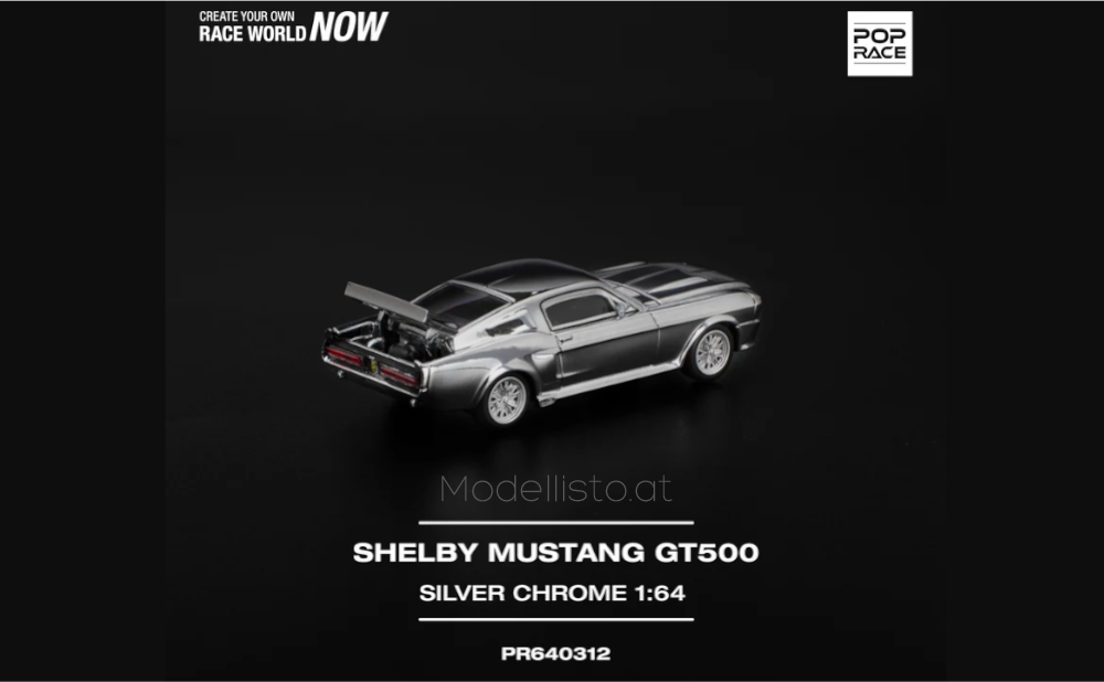 PR640312 Pop Race Shelby Mustang GT500, silver chrome